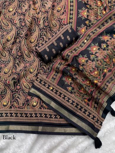 Vastrangan kalamkari ajrakh printed saree wholesale rate